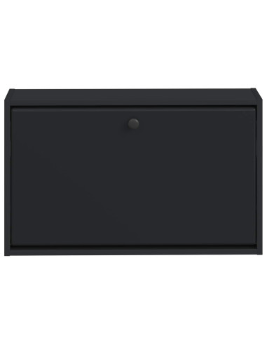 Mobiletto per Scarpe da Muro BREDA 71 x 17 x 43 cm Nero