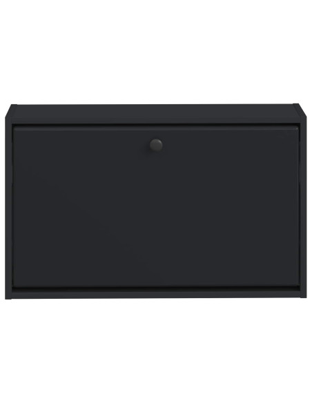 Mobiletto per Scarpe da Muro BREDA 71 x 17 x 43 cm Nero