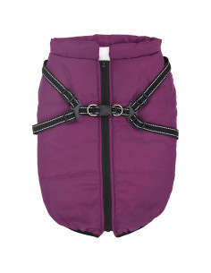 Cappotto Cani Imbracatura Impermeabile Riflettente Viola L68