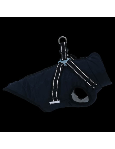 Cappotto Cani Imbracatura Impermeabile Riflettente Blu Navy L40