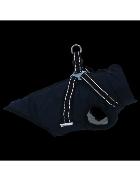 Cappotto Cani Imbracatura Impermeabile Riflettente Blu Navy L40