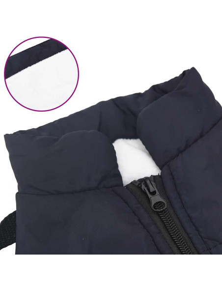 Cappotto Cani Imbracatura Impermeabile Riflettente Blu Navy L40