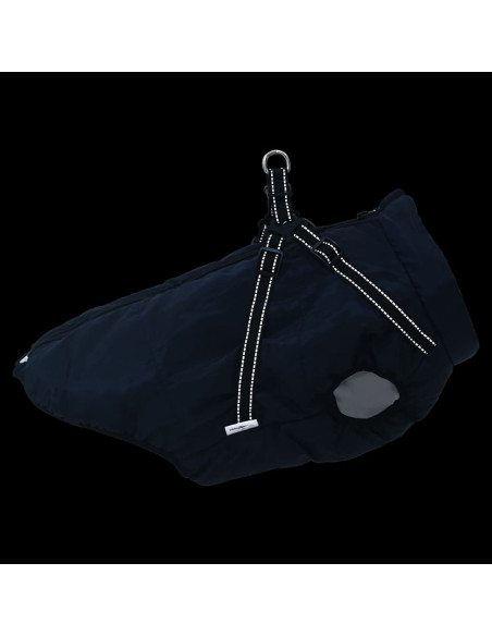 Cappotto Cani Imbracatura Impermeabile Riflettente Blu Navy L68
