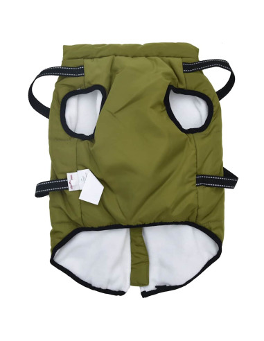 Cappotto Cani Imbracatura Impermeabile Riflettente Verde L48
