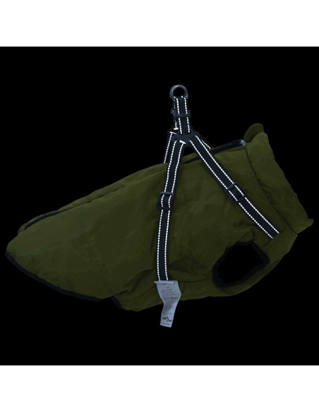 Cappotto Cani Imbracatura Impermeabile Riflettente Verde L48