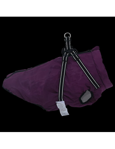 Cappotto Cani Imbracatura Impermeabile Riflettente Viola L68