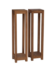 Supporto per piante 2 pz Naturale 25 x 25 x 100 cm