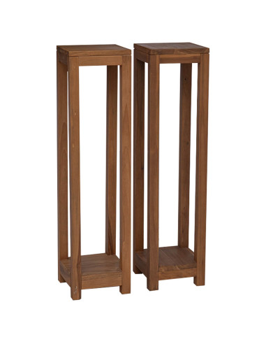 Supporto per piante 2 pz Naturale 25 x 25 x 100 cm