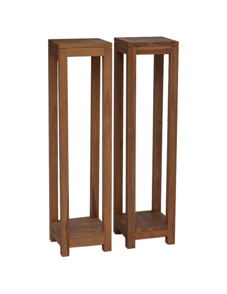 Supporto per piante 2 pz Naturale 25 x 25 x 100 cm