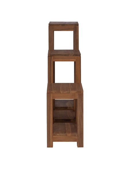 Supporto per piante 3 pz Naturale 25 x 25 x 80 cm