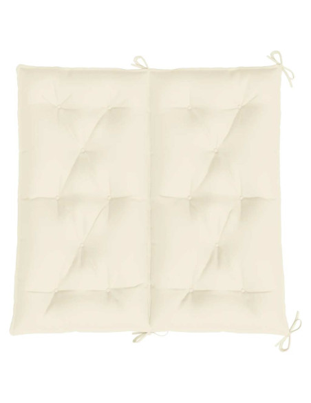 Cuscino per Panca Bianco Crema 100x(50+50)x7cm Tessuto Oxford