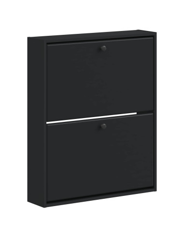 Mobiletto per Scarpe da Muro BREDA 71 x 17 x 86 cm Nero