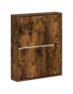 Mobiletto per Scarpe da Muro BREDA 71 x 17 x 86 cm Rovere Fumo
