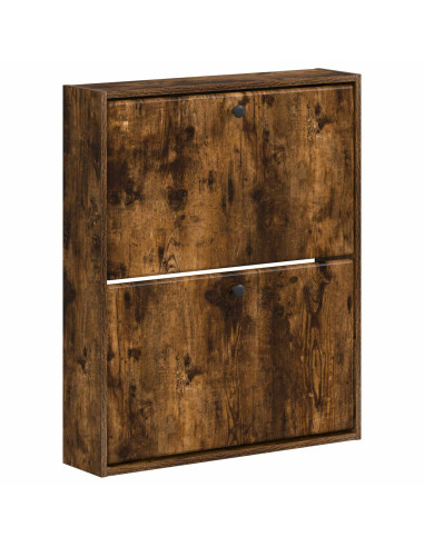 Mobiletto per Scarpe da Muro BREDA 71 x 17 x 86 cm Rovere Fumo