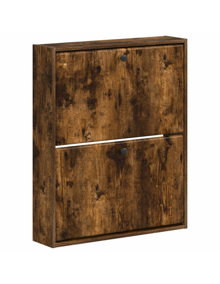 Mobiletto per Scarpe da Muro BREDA 71 x 17 x 86 cm Rovere Fumo