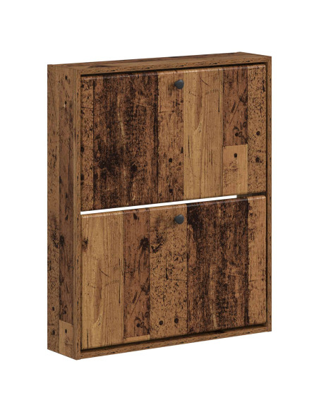 Mobiletto per Scarpe da Muro BREDA 71 x 17 x 86 cm Legno antico