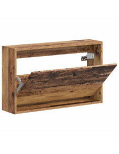 Mobiletto per Scarpe da Muro BREDA 71 x 17 x 43 cm Legno antico 2