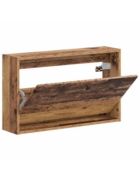 Mobiletto per Scarpe da Muro BREDA 71 x 17 x 43 cm Legno antico