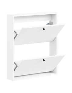 Mobiletto per Scarpe da Muro BREDA 71 x 17 x 86 cm Bianco 2