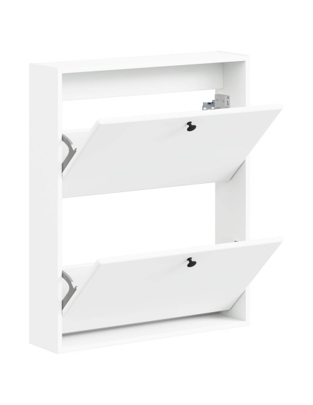Mobiletto per Scarpe da Muro BREDA 71 x 17 x 86 cm Bianco