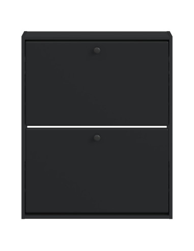 Mobiletto per Scarpe da Muro BREDA 71 x 17 x 86 cm Nero