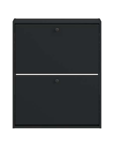 Mobiletto per Scarpe da Muro BREDA 71 x 17 x 86 cm Nero