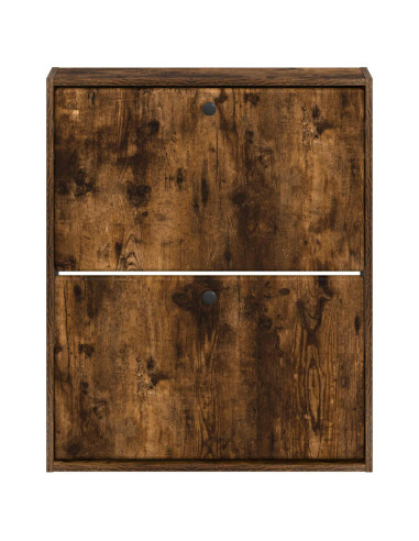 Mobiletto per Scarpe da Muro BREDA 71 x 17 x 86 cm Rovere Fumo
