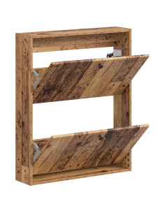 Mobiletto per Scarpe da Muro BREDA 71 x 17 x 86 cm Legno antico 2