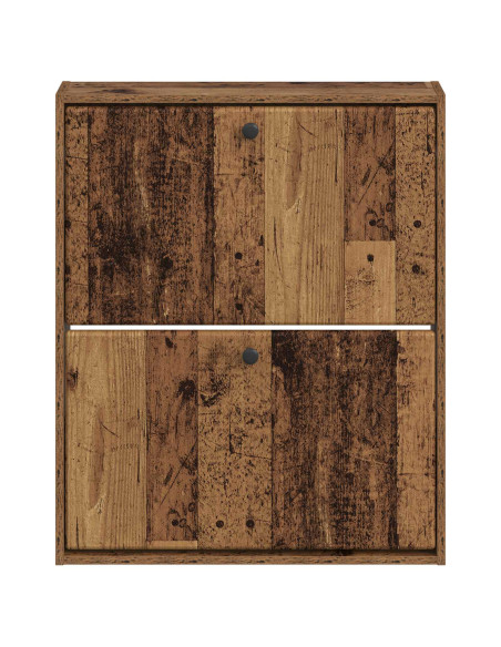 Mobiletto per Scarpe da Muro BREDA 71 x 17 x 86 cm Legno antico