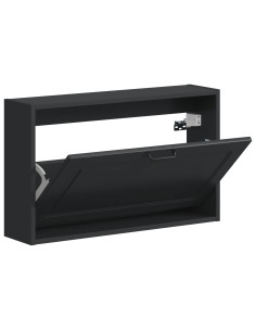 Armadio per Scarpe da Muro UTRECHT 71 x 17 x 43 cm Nero 2