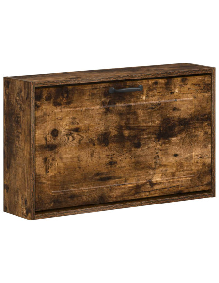 Armadio per Scarpe da Muro UTRECHT 71 x 17 x 43 cm Rovere Fumo