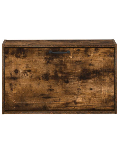 Armadio per Scarpe da Muro UTRECHT 71 x 17 x 43 cm Rovere Fumo