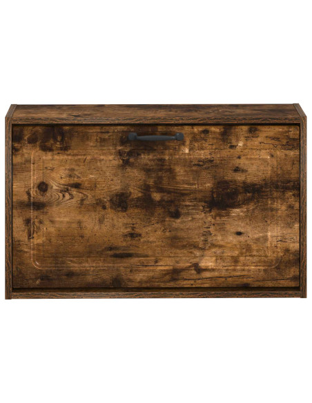 Armadio per Scarpe da Muro UTRECHT 71 x 17 x 43 cm Rovere Fumo