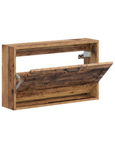 Armadio per Scarpe da Muro UTRECHT 71 x 17 x 43 cm Legno antico 2