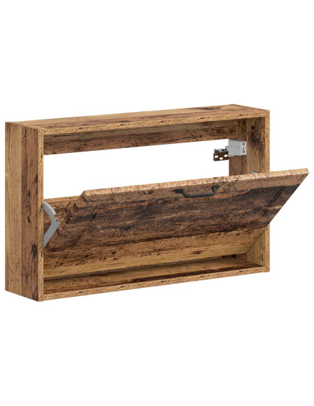 Armadio per Scarpe da Muro UTRECHT 71 x 17 x 43 cm Legno antico