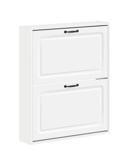 Mobiletto per Scarpe da Muro UTRECHT 71 x 17 x 86 cm Bianco