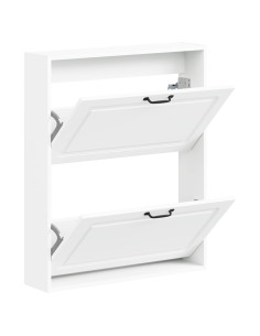 Mobiletto per Scarpe da Muro UTRECHT 71 x 17 x 86 cm Bianco 2