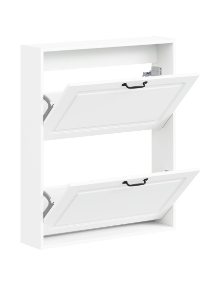 Mobiletto per Scarpe da Muro UTRECHT 71 x 17 x 86 cm Bianco