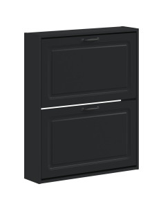 Mobiletto per Scarpe da Muro UTRECHT 71 x 17 x 86 cm Nero