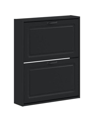 Mobiletto per Scarpe da Muro UTRECHT 71 x 17 x 86 cm Nero