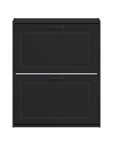 Mobiletto per Scarpe da Muro UTRECHT 71 x 17 x 86 cm Nero