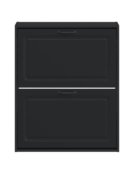 Mobiletto per Scarpe da Muro UTRECHT 71 x 17 x 86 cm Nero