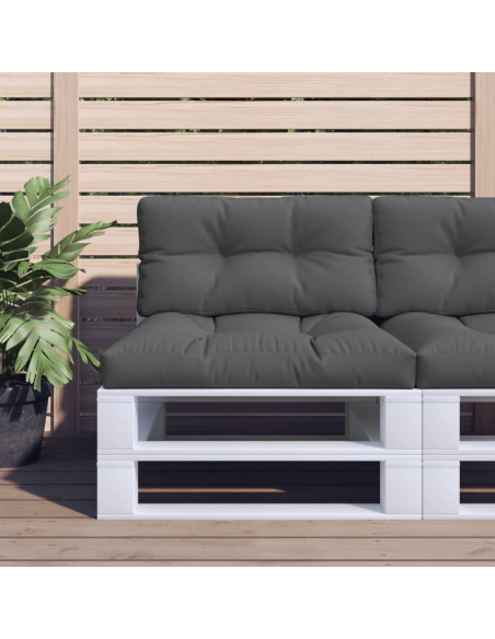 Cuscino per Pallet Antracite 70x40x12 cm in Tessuto