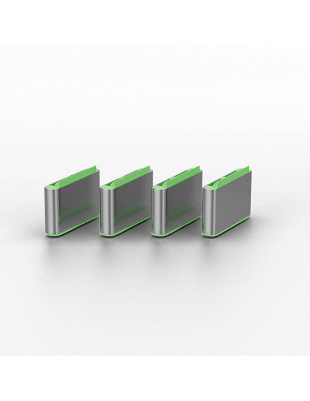 Lindy 40426 clip sicura Bloccaporte + chiave USB tipo-C Verde 5 pz