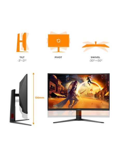 32 MONITOR VA 260HZ CURVO REG ALT