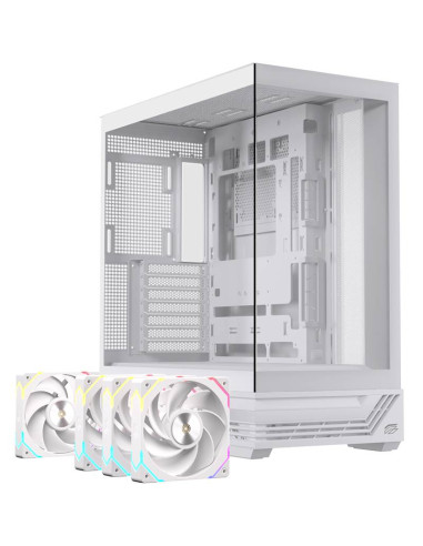 CASE ATX GAMING S800RGBWH ATX RGB BK  GAMING WH 4 X RGB FANS