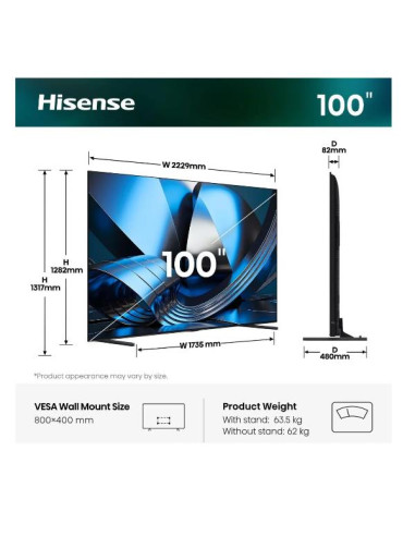 100 U7SE MINI LED 4K UHD VIDAA 165H