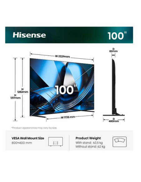 100 U7SE MINI LED 4K UHD VIDAA 165H