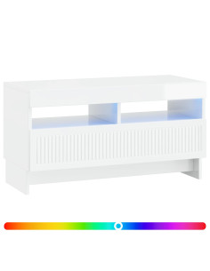 Mobile TV LED Bianco Lucido Legno ingegnerizzato 2