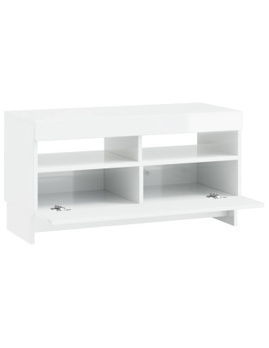 Mobile TV LED Bianco Lucido Legno ingegnerizzato